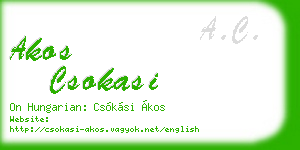 akos csokasi business card