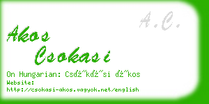 akos csokasi business card